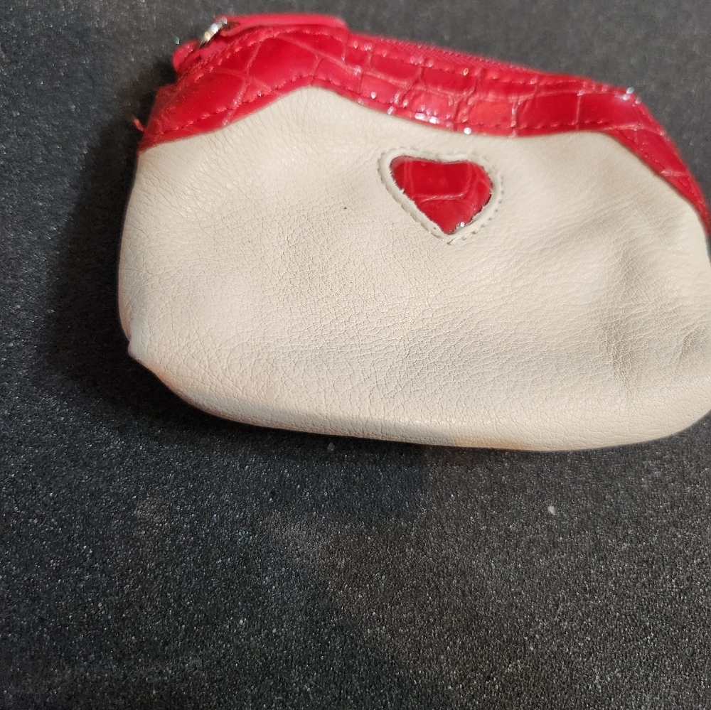 Brighton Red and Cream Heart Coin Purse